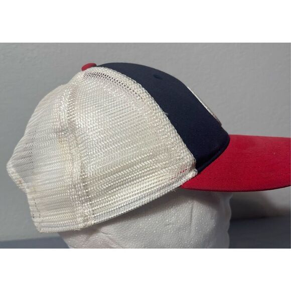 Vineyard Vines Whale Logo Hat Cap Red Blue Snapback Mesh Embroidered - Picture 3 of 8